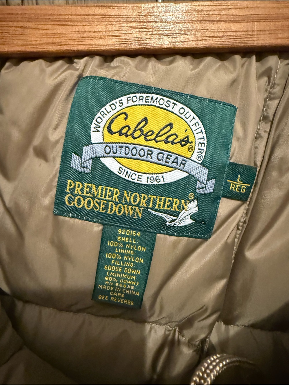 Cabela's Tan Quilted Puffer Joggers